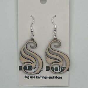 Wooden Silhouette Earrings